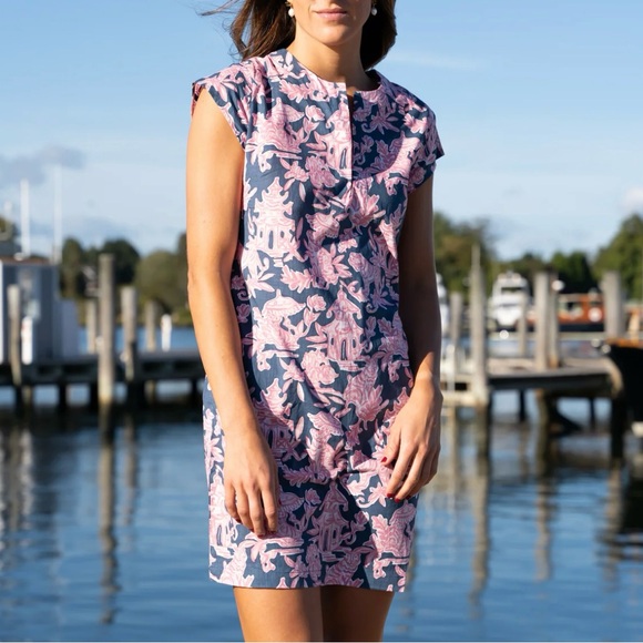 Three Islands Nantucket Cane Print Dress - Picture 2 of 8